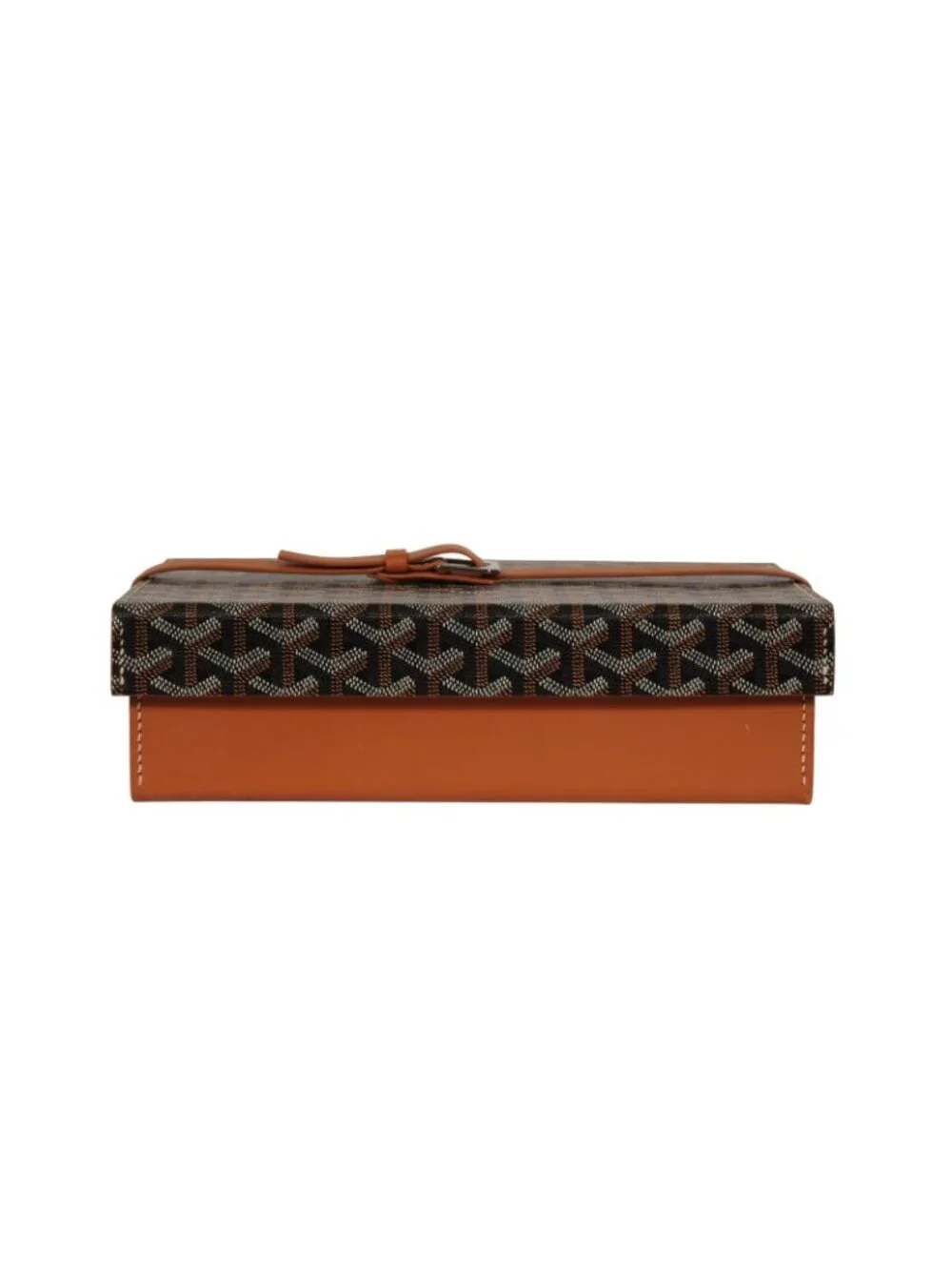 Goyard Montre De Voyage Eight Watch Box Black Tan Travel Trunk Case Buckle Strap
